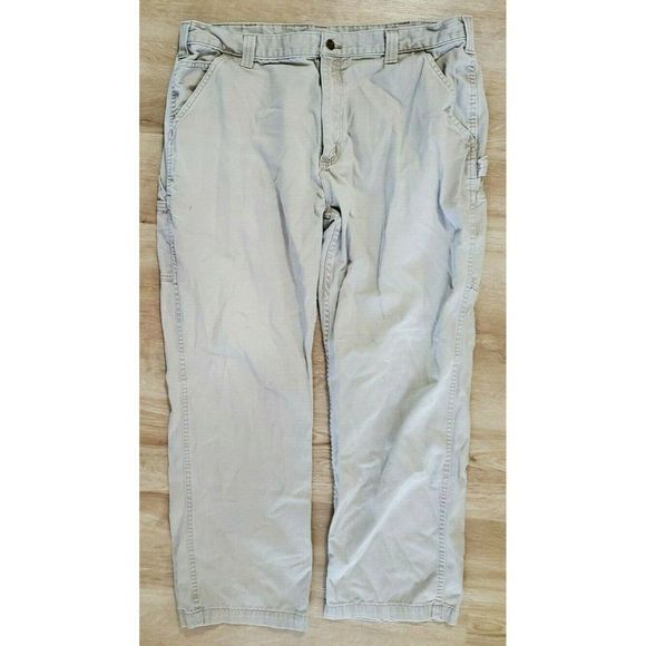 Carhartt Mens Relaxed Fit Twill Dungaree Tan Pants - Picture 1 of 3